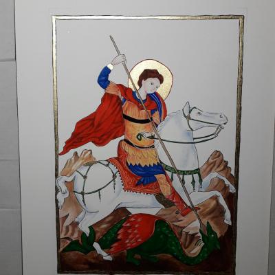 enluminure st georges et le dragon